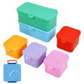 6 Pack Silicone Lunch Box Divider Compatible with OmieBox ¨C Leakproof Dip Containers, Reusable Soft Silicone Snack Containers for crackers,nuts,Salad Dressing & Snacks On the Go