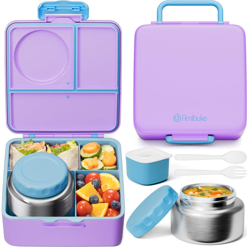 Fimibuke Bento Box for Kids Adults, BPA Free Toddler Lunch Box with Thermo